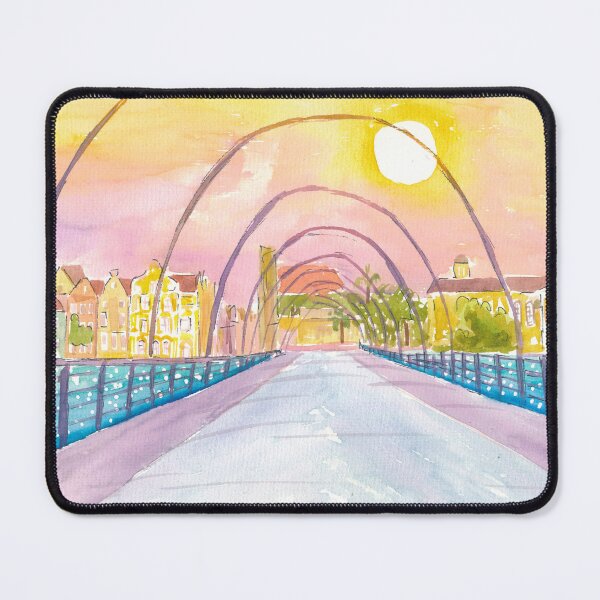 Item preview, Willemstad Curacao Queen Emma Bridge View with Sun designed and sold by artshop77.