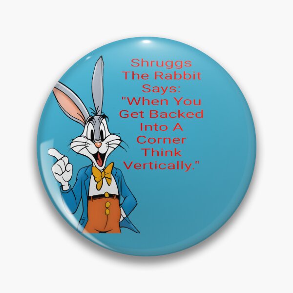 Artikelvorschau, Shruggs The Rabbit:  Think Vertically (No Background) entworfen und verkauft von Hall-O-Gram.