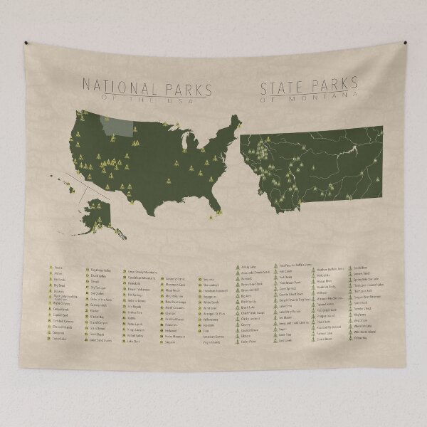 Item preview, US National Parks - Montana designed and sold by FinlayMcNevin.
