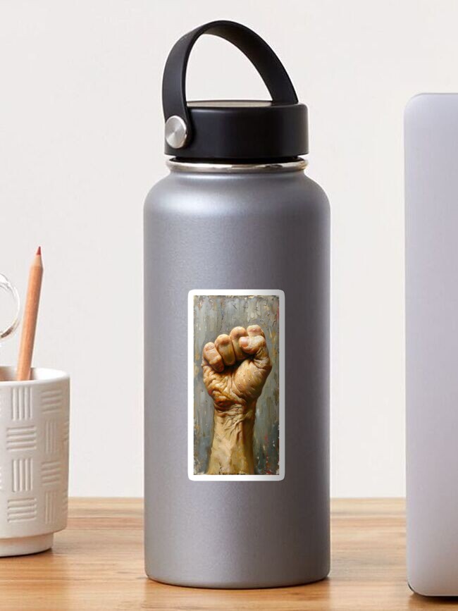 Thumbnail 1 of 3, Sticker, The power of fist designed and sold by starchim01.