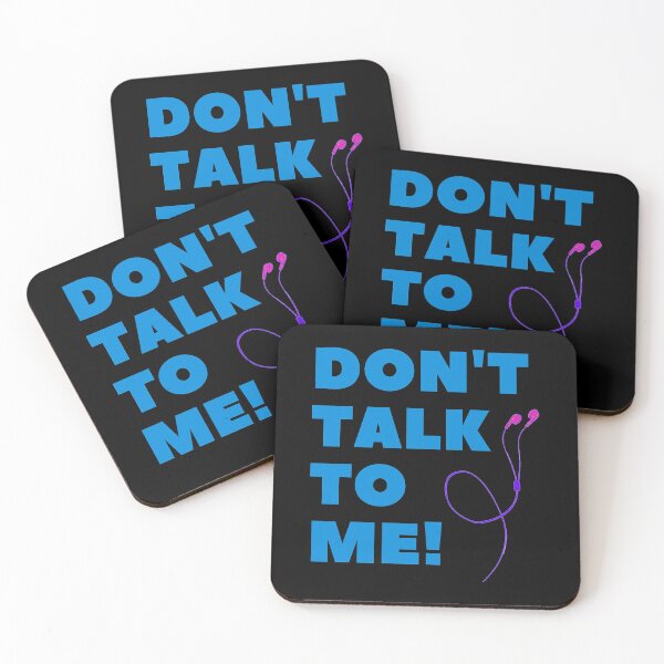 Item preview, Dont Talk To Me Earphones Music Lover Introvert Quotes Antisocial Talk Free Zone designed and sold by Cr320.