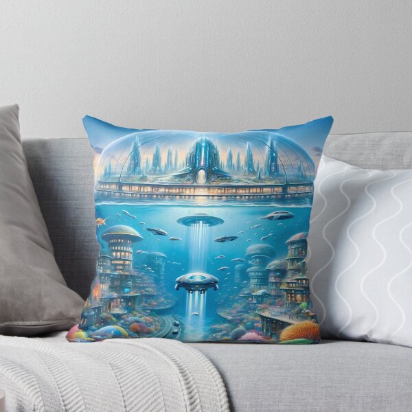 Item preview, Neptune's Embrace: Underwater Futuristic City designed and sold by LivingArtClips.