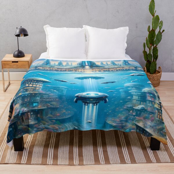 Item preview, Neptune's Embrace: Underwater Futuristic City designed and sold by LivingArtClips.
