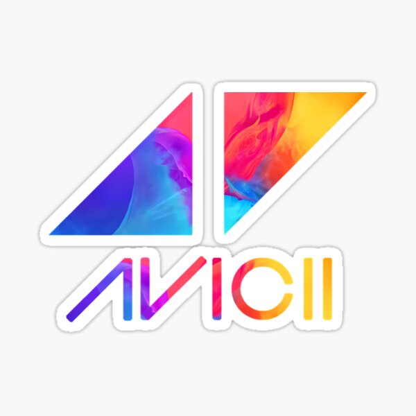 avicii text and logo colorful 