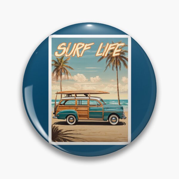 Item preview, Surf Life Woody Wagon Retro designed and sold by TerradVents.
