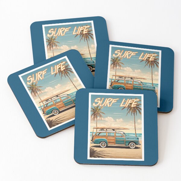 Item preview, Surf Life Woody Wagon Retro designed and sold by TerradVents.
