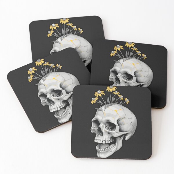 Item preview, skull with flower crest IA designed and sold by Mauromagar.