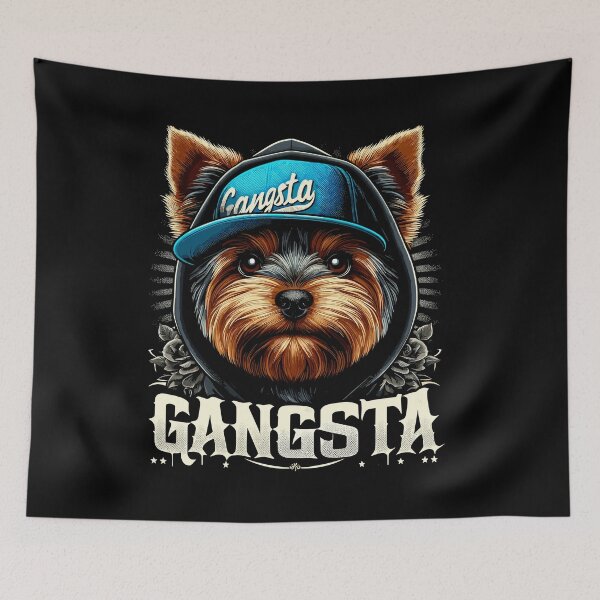 Item preview, Yorkshire Terrier Yorkie Gangsta Gangster Dog Gift designed and sold by Pineapple-Tree.