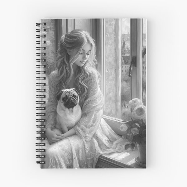 Item preview, The theme of "Girl with a dog" is often used in visual art designed and sold by aleksandr13.