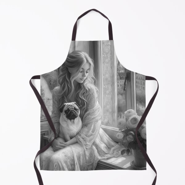 Item preview, The theme of "Girl with a dog" is often used in visual art designed and sold by aleksandr13.