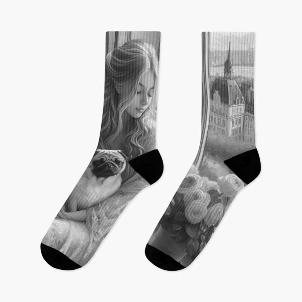 Item preview, The theme of "Girl with a dog" is often used in visual art designed and sold by aleksandr13.