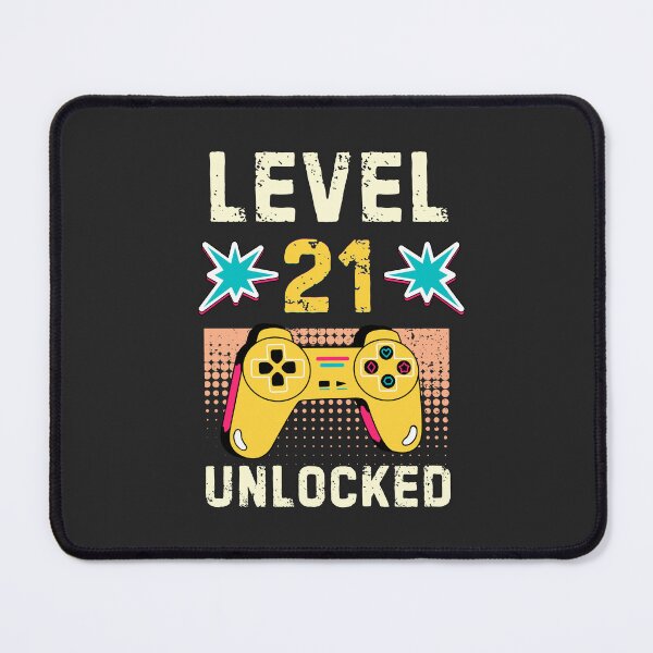 Item preview, Level 21 Unlocked 21st Birthday Retro Vintage Gamer Gaming  designed and sold by MKCollabs.