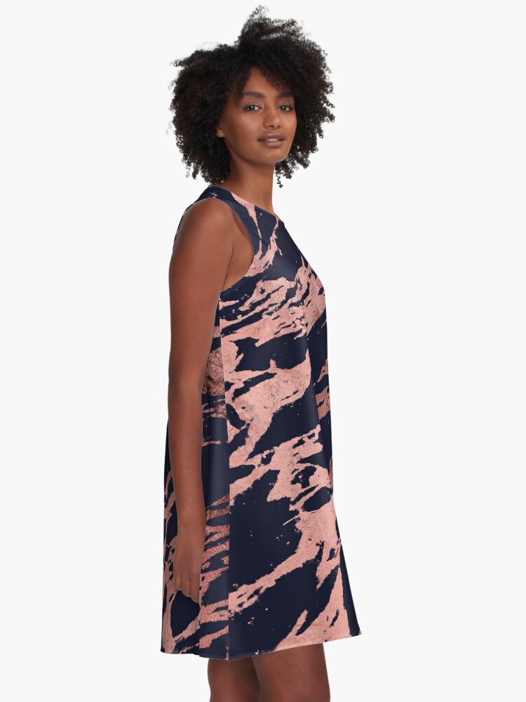 Navy rose gold sales dress