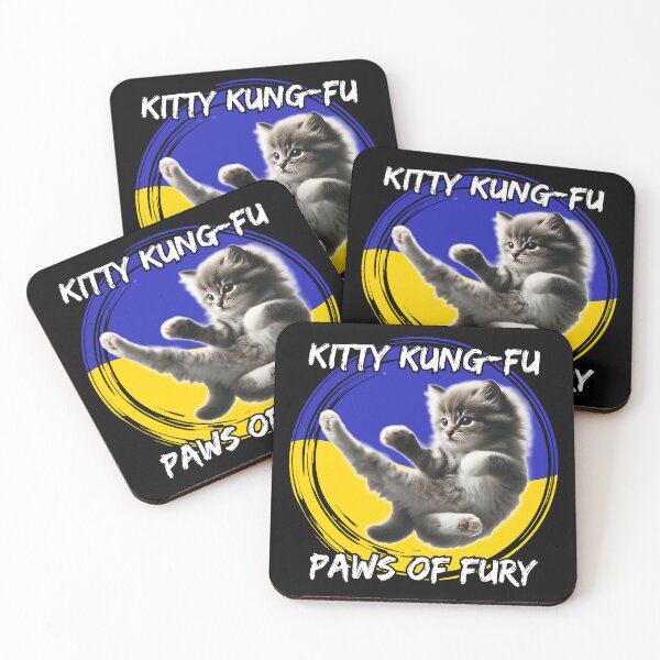 Item preview, Kitty Kung-Fu, Paws of Fury Cute Kitty does flying kick! Cute and Deadly! designed and sold by Jim Stephens.