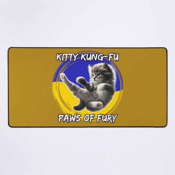 Item preview, Kitty Kung-Fu, Paws of Fury Cute Kitty does flying kick! Cute and Deadly! designed and sold by Jim Stephens.