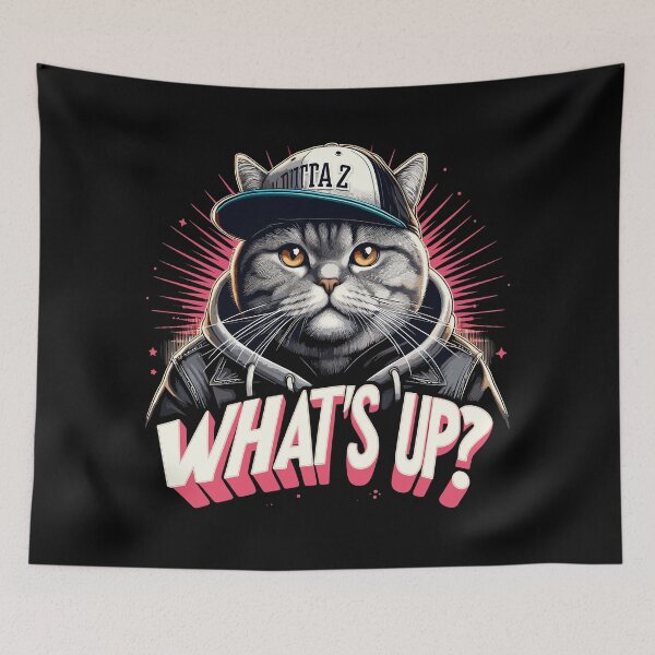 Item preview, BKH British Shorthair Cat tabby Gangsta What's up Gift designed and sold by Pineapple-Tree.