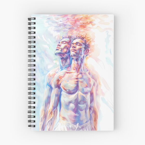Item preview, United Spirits: Ethereal Gay Couple Portrait - GayDoodles Art designed and sold by GayDoodles.