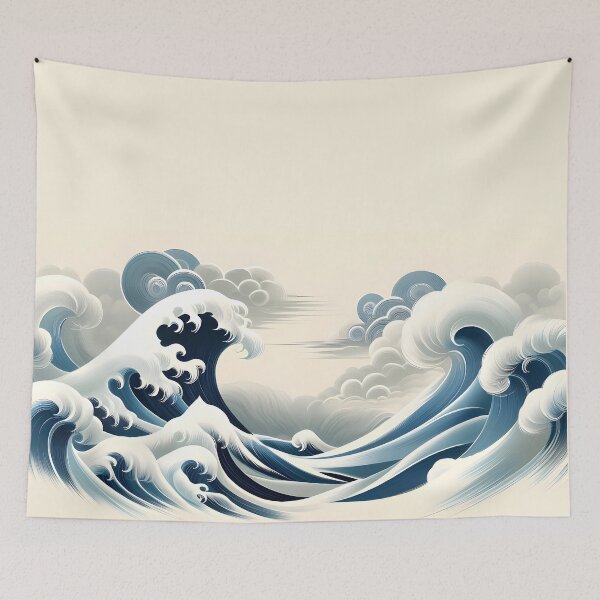 Item preview, Japanese Styled Wave designed and sold by Mandleaf.