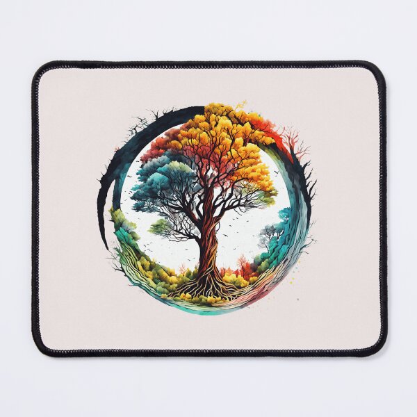 Item preview, Watercolor Tree Of Life In Circular Frame designed and sold by Caribbeangirl82.