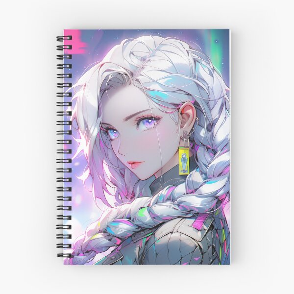Item preview, Neon Cyberglow Braids Anime Girl designed and sold by bubblegoth.