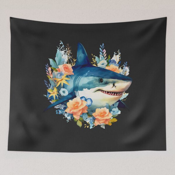 Item preview, Shark in flower designed and sold by AnimalsDH305.