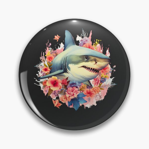 Item preview, Shark in flower designed and sold by AnimalsDH305.