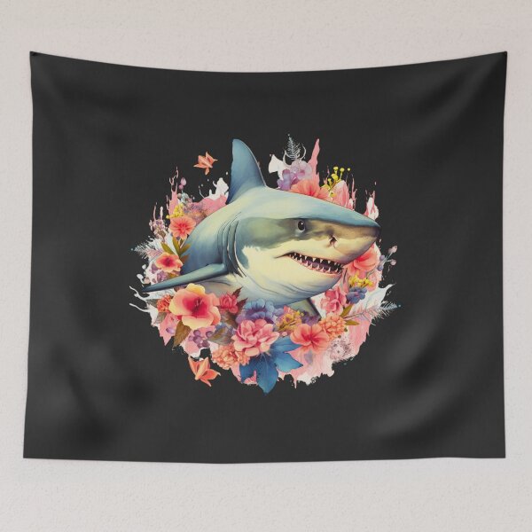 Item preview, Shark in flower designed and sold by AnimalsDH305.