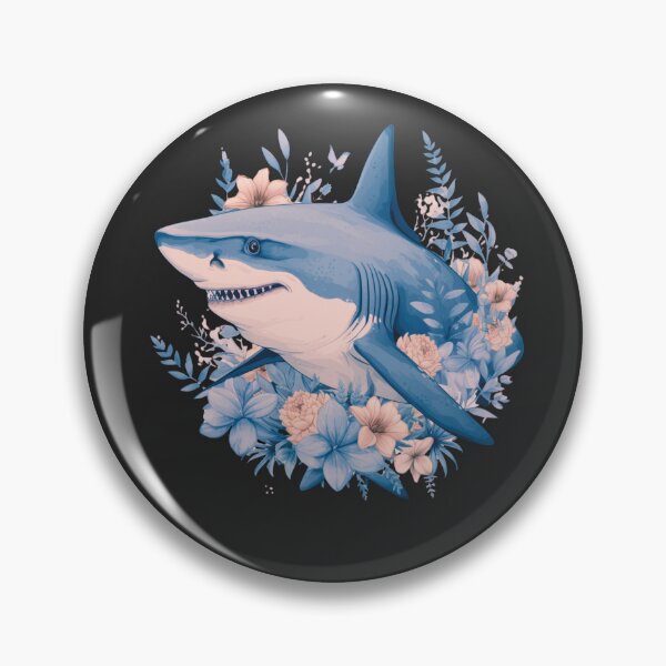 Item preview, Shark in flower designed and sold by AnimalsDH305.
