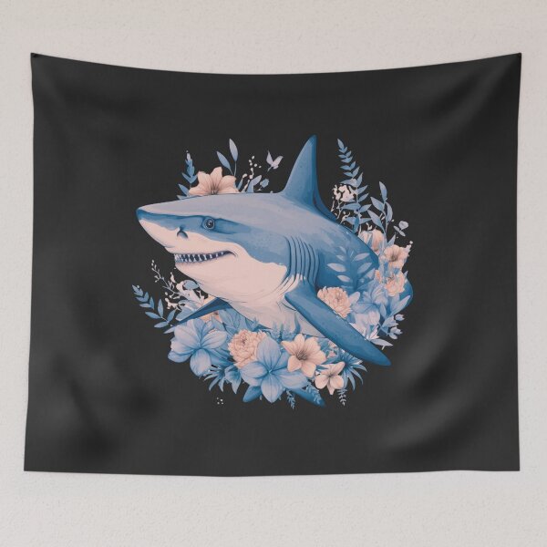 Item preview, Shark in flower designed and sold by AnimalsDH305.