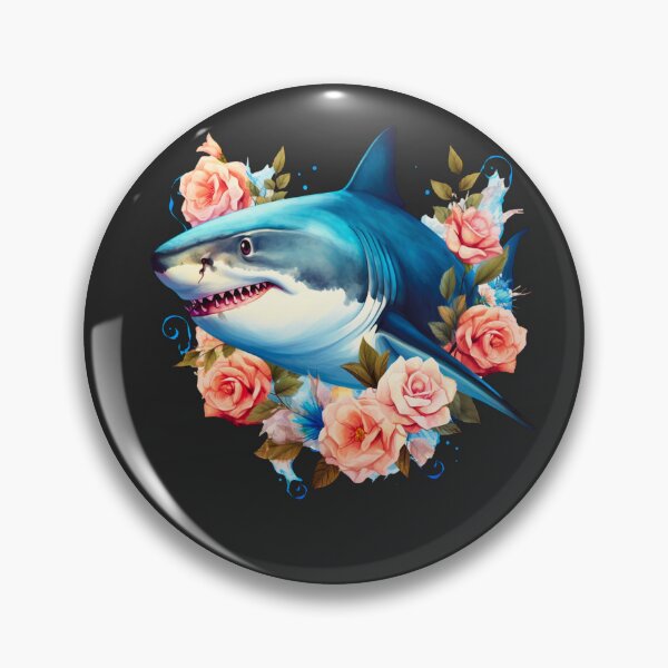 Item preview, Shark in flower designed and sold by AnimalsDH305.