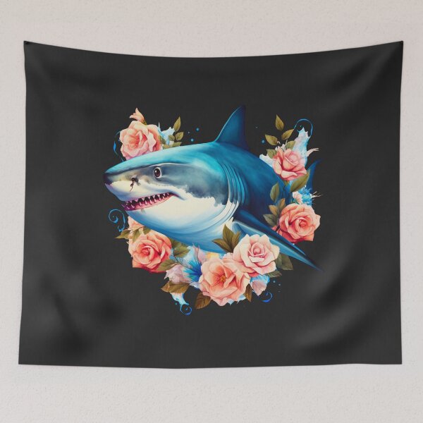 Item preview, Shark in flower designed and sold by AnimalsDH305.