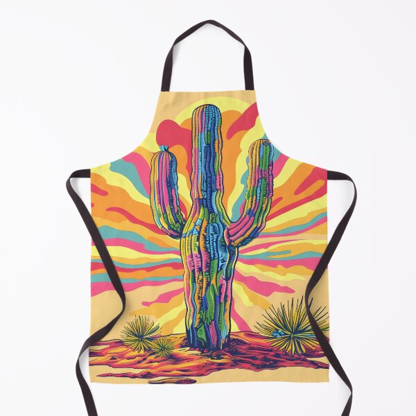 Item preview, hippie trippy psychedelic cactus print designed and sold by dcrc.