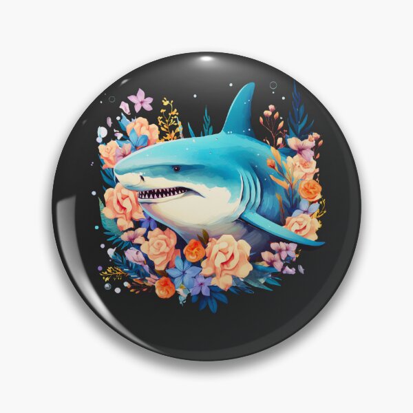 Item preview, Shark in flower designed and sold by AnimalsDH305.