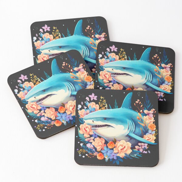 Item preview, Shark in flower designed and sold by AnimalsDH305.
