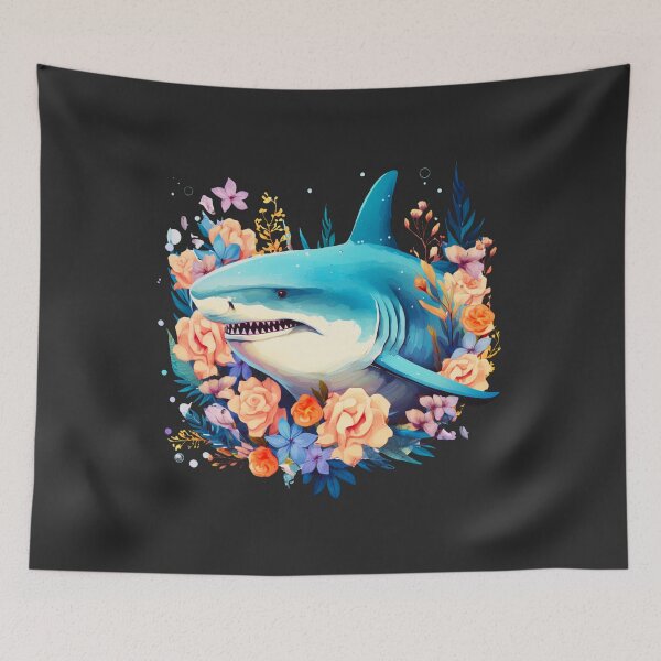 Item preview, Shark in flower designed and sold by AnimalsDH305.