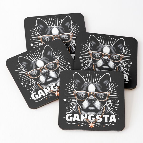 Item preview, Boston Terrier Gangsta Gangster Dog Gift designed and sold by Pineapple-Tree.
