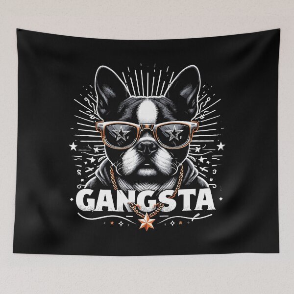 Item preview, Boston Terrier Gangsta Gangster Dog Gift designed and sold by Pineapple-Tree.