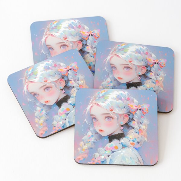 Item preview, Whimsical Pastel Blushing Anime Girl designed and sold by bubblegoth.