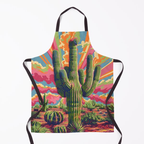 Item preview, hippie trippy psychedelic cactus print designed and sold by dcrc.