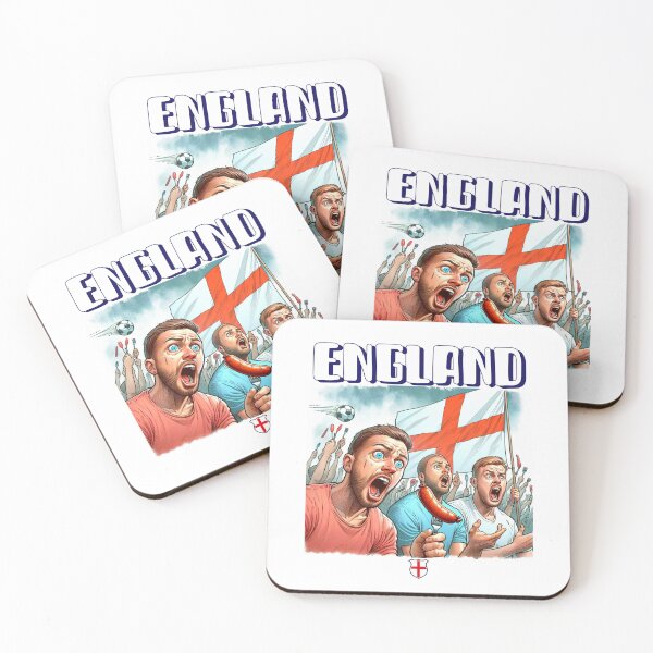 Item preview, England Fans Euro24, sausage on a Fork. designed and sold by Get-Forked.