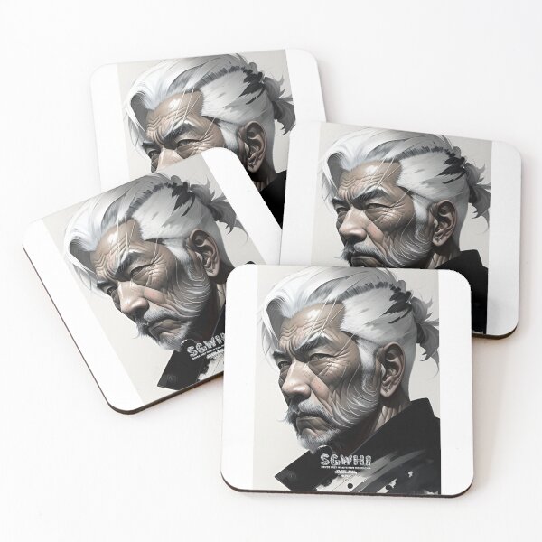 Item preview, Handsome Asian silver grey White hair beard brother designed and sold by markyboyce247.
