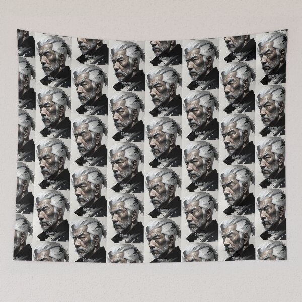 Item preview, Handsome Asian silver grey White hair beard brother designed and sold by markyboyce247.