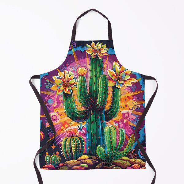 Item preview, hippie trippy psychedelic cactus print designed and sold by dcrc.