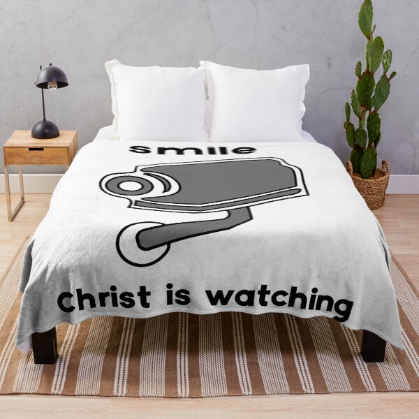 Item preview, smile Christ is watching designed and sold by godpilled.
