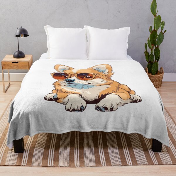 Item preview, Cool Corgi Wearing Glasses designed and sold by NicolasGlowArt.