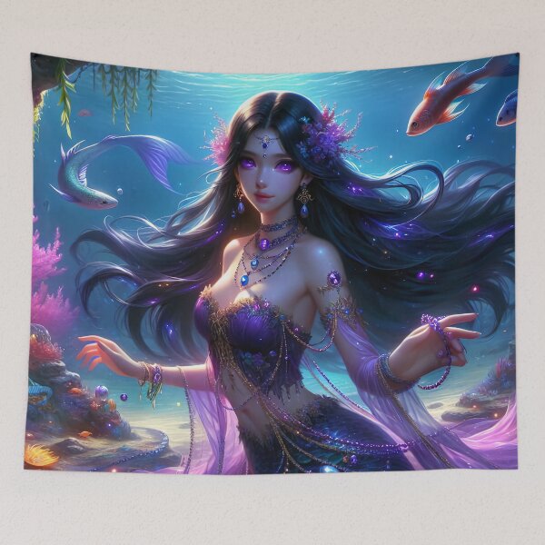 Item preview, Ashera - She Who Walks The Sea - Mermaid designed and sold by Mermaid's Whimsy.