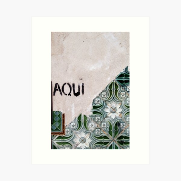 Item preview, AQUI - Graffiti seen in Lagos, Portugal  designed and sold by WesternExposure.