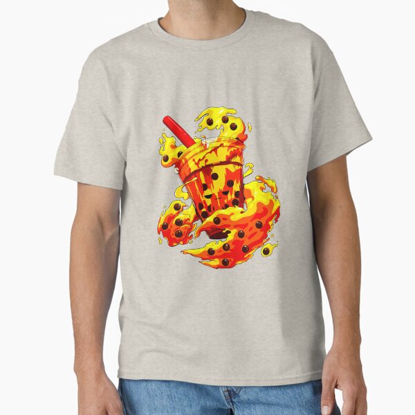 Angry Boba Tea Monster- Lava Classic T-Shirt