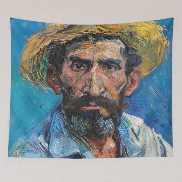 Item preview, Colombian man | Painting in the style of Vincent van Gogh designed and sold by ComicsFactory.