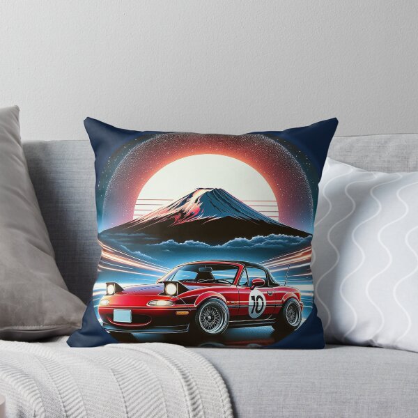 Item preview, Red Miata NA 10 in front of mt. Fuji at night designed and sold by mugooooo.